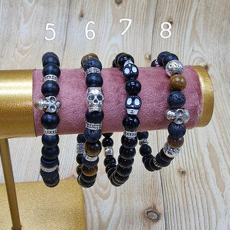 Armbanden set 3 - armbanden met doodskophoofdje