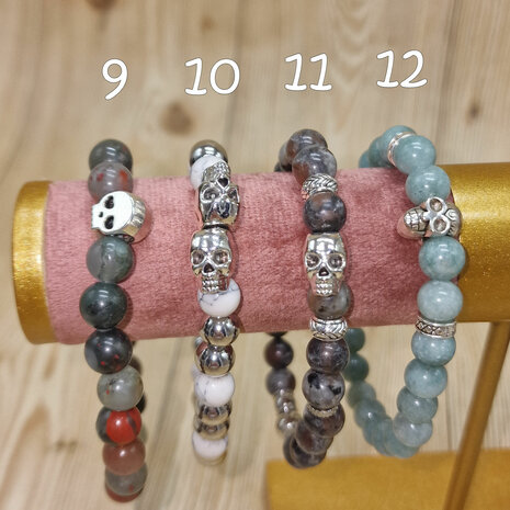 Armbanden set 3 - armbanden met doodskophoofdje