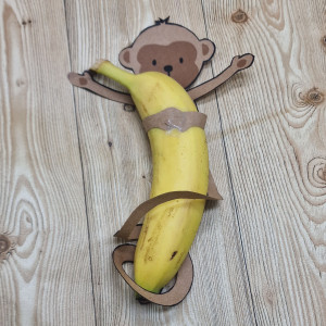 Traktatie sjabloon - Banaan Aapje